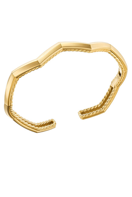 Zig Zag Cuff Bracelet, 18K Yellow Gold